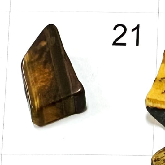 Tiger's Eye Chips. Tumbled and polished. 1401-21