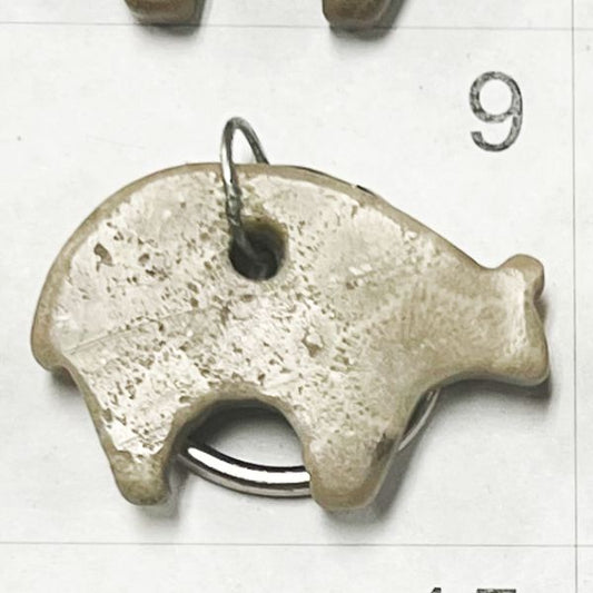 Petoskey Stone * Tribal Bear * - Keychain + PN 4005-9