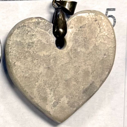 Petoskey Stone Heart Pendant 4006-5