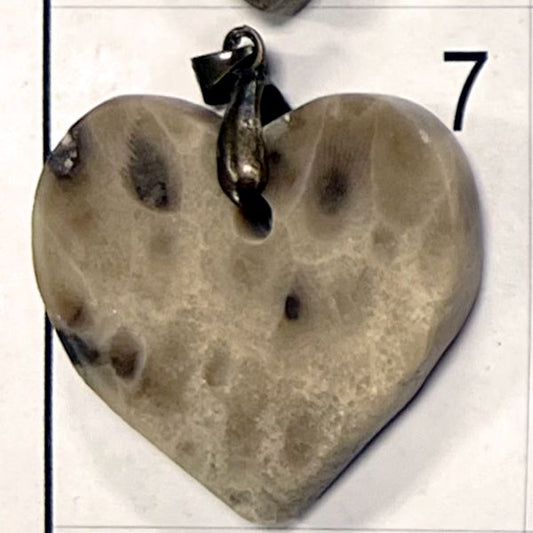 Petoskey Stone Heart Pendant 4006-7