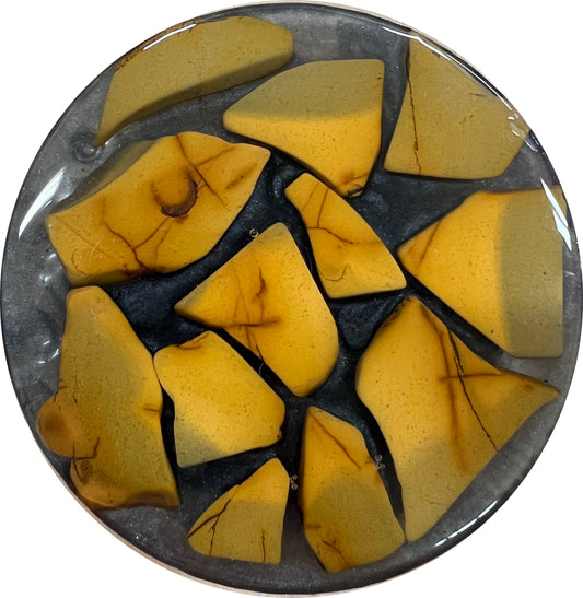Mookaite and Epoxy Medallion
