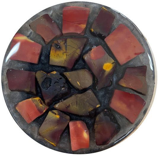 Mookaite and Epoxy Medallion