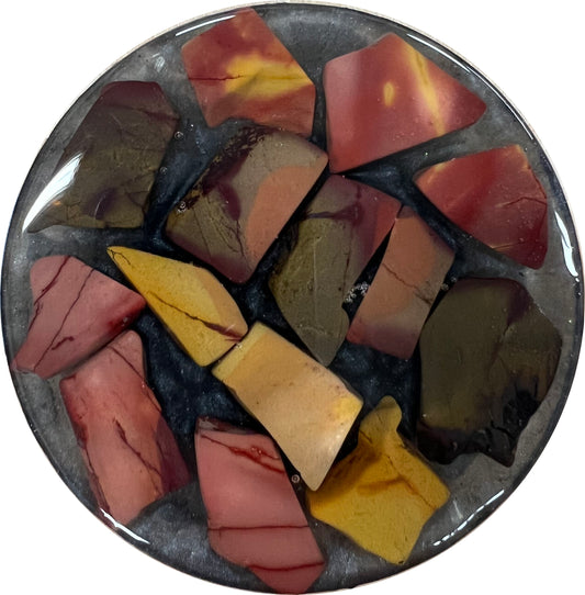 Mookaite and Epoxy Medallion