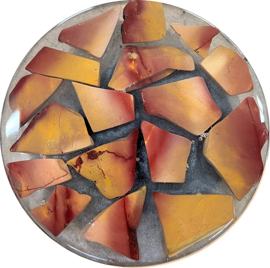 Mookaite and Epoxy Medallion