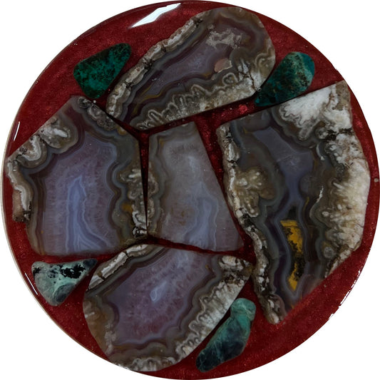 Seam Agate Epoxy Medallion